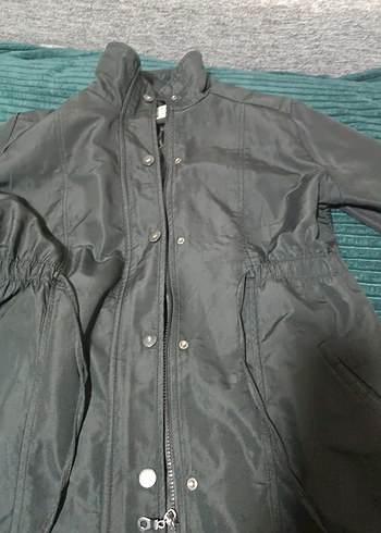 siyah Fermuarlı Kadın Ceket - Görsel 2