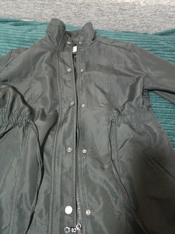 siyah Fermuarlı Kadın Ceket - Görsel 2