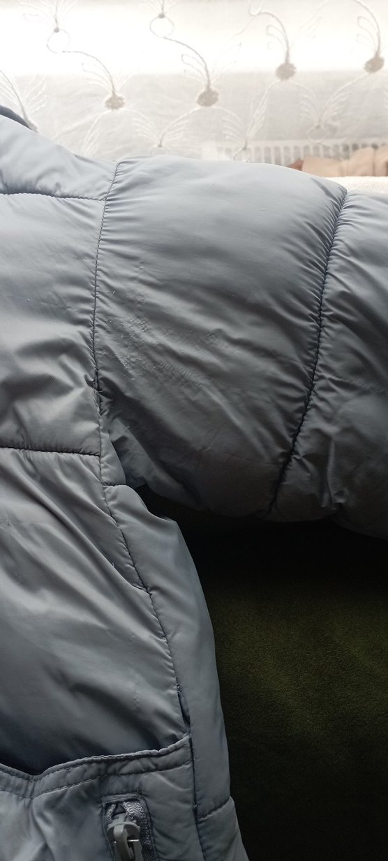 Gri Kapüşonlu Düğmeli Kız Mont - Görsel 5