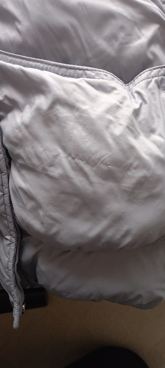 Gri Kapüşonlu Düğmeli Kız Mont - Görsel 4