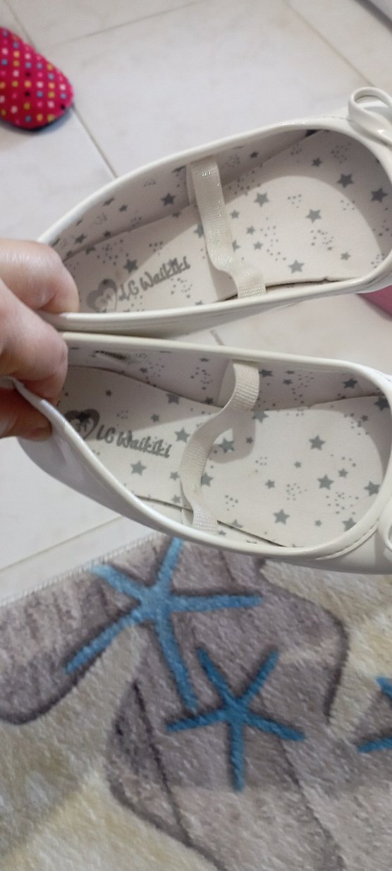 Kız Çocuk Beyaz Fiyonklu Babet Ayakkabı - Görsel 3