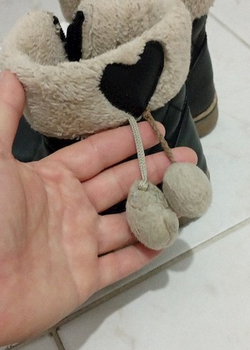 Kız Çocuk Kürklü Siyah Bot - Görsel 3