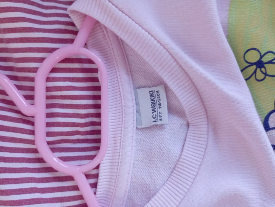 Uzun Kollu Mor Kız Çocuk Elbise - Görsel 3