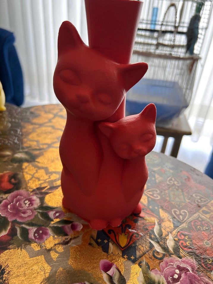 Renkli Kedi Figürlü Dekoratif vazolar - Görsel 3