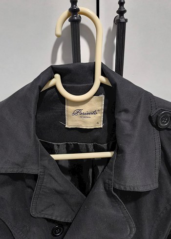 Siyah Midi Kemerli Kadın Trençkot - Görsel 4