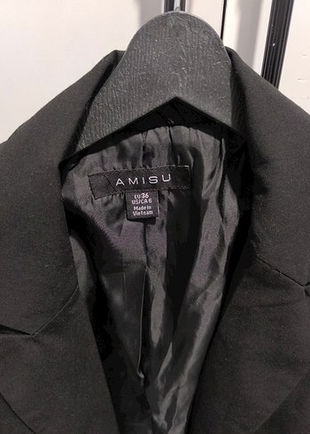 Düğmeli Siyah Kadın Blazer Ceket - Görsel 4