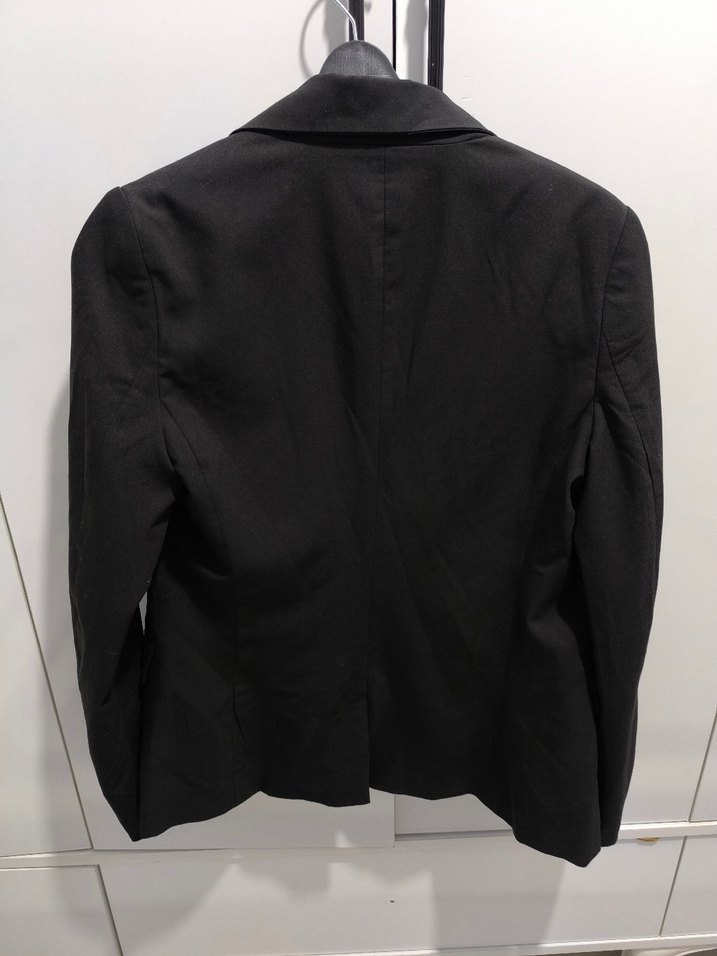 Düğmeli Siyah Kadın Blazer Ceket - Görsel 5