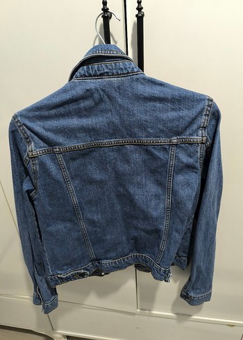 Düğmeli Mavi Denim Kadın Ceket - Görsel 2