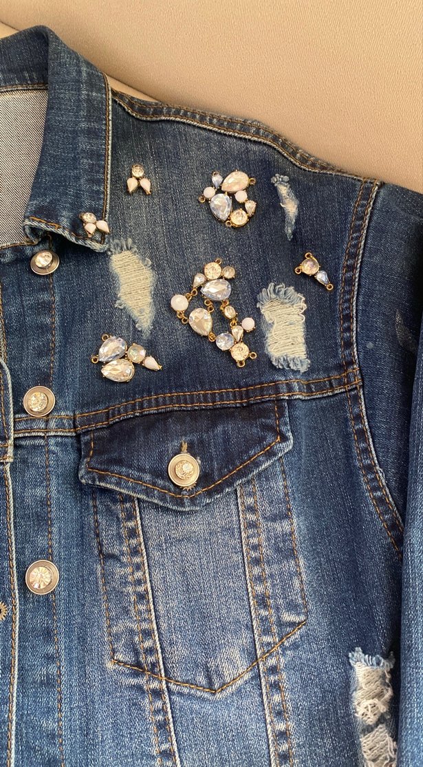 Kadın Mavi Denim Ceket - Görsel 4