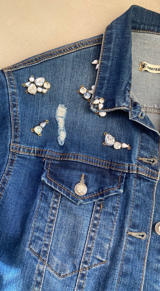 Kadın Mavi Denim Ceket - Görsel 3