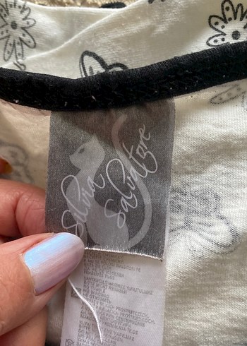 Siyah beyaz pijama takımı - Görsel 5