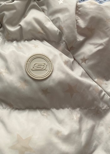 Kız Çocuk Beyaz Kapüşonlu Şişme Mont - Görsel 8