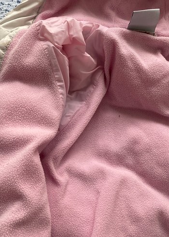 Kız Çocuk Beyaz Kapüşonlu Şişme Mont - Görsel 6