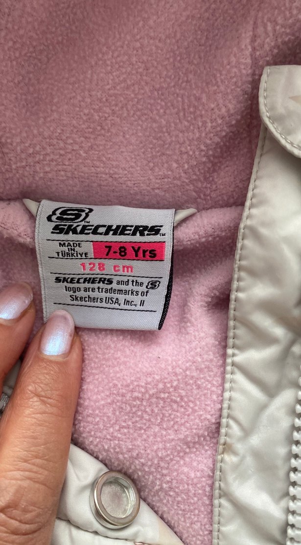 Kız Çocuk Beyaz Kapüşonlu Şişme Mont - Görsel 3