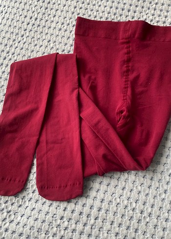 Bordo Kız Çocuk külotlu Çorap - Görsel 2