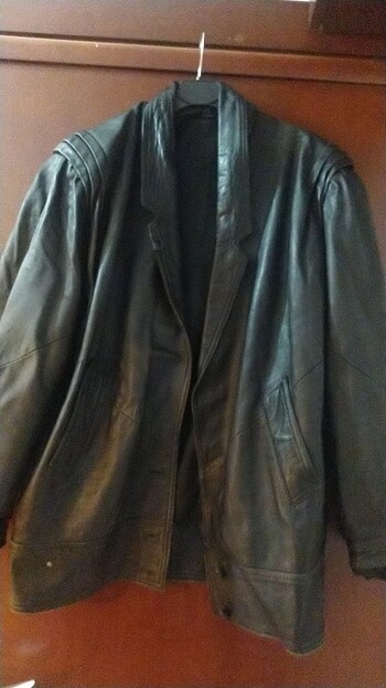 vintage oversize deri ceket