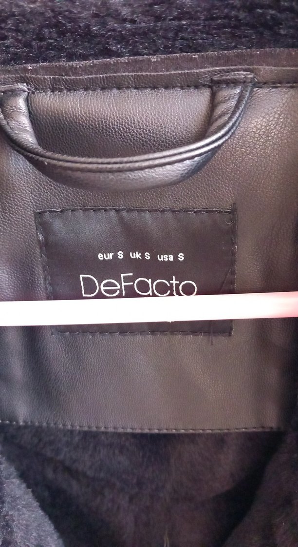 MÜTHİŞ BİR PARÇA Siyah Kürklü Deri Biker Ceket - Görsel 2