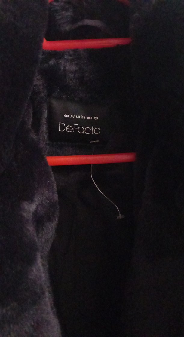 Siyah Kadın Kürk Detaylı Midi Kaban - Görsel 3