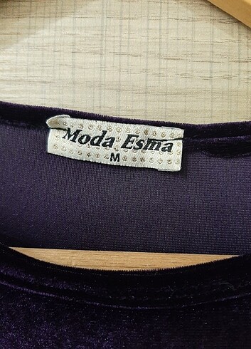 m Beden Mor kadife elbise