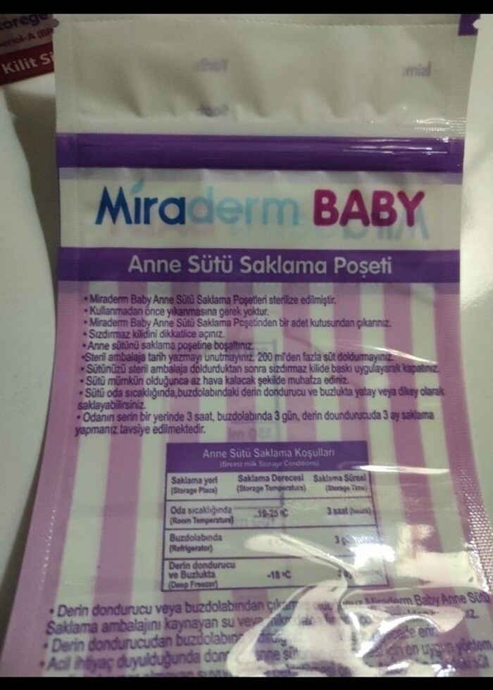 Miraderm 20, tane sut sakllma poseti gogus pedi ve az krem gediy - Görsel 2