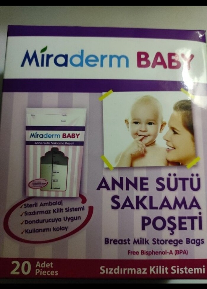 Miraderm 20, tane sut sakllma poseti gogus pedi ve az krem gediy - Görsel 4