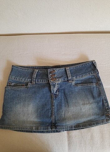 Jean mini etek