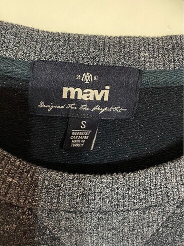s Beden lacivert Renk MAVİ SWEATSHIRT FERMUAR DETAYLI