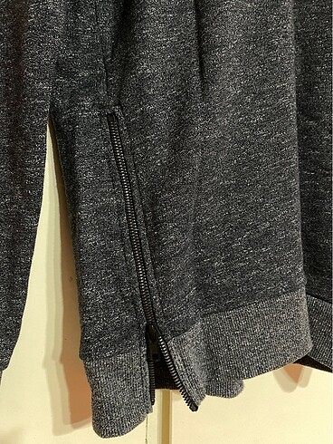 s Beden MAVİ SWEATSHIRT FERMUAR DETAYLI