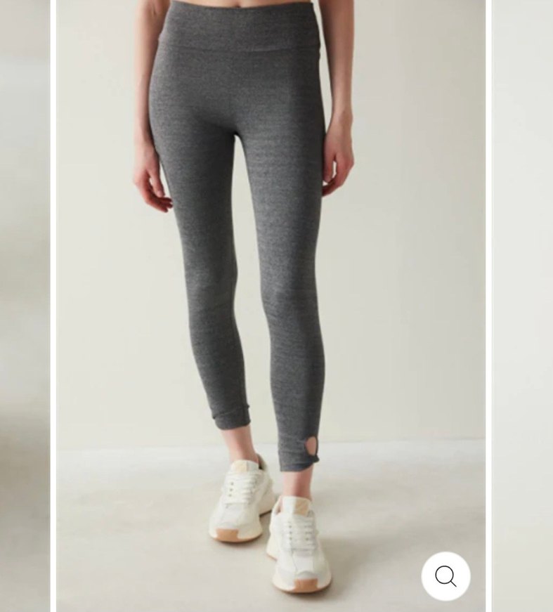 Gri Kadın Spor Tayt Midi Boy - Görsel 3