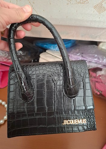 Siyah Yılan Desenli Deri Kadın Çanta - Görsel 3