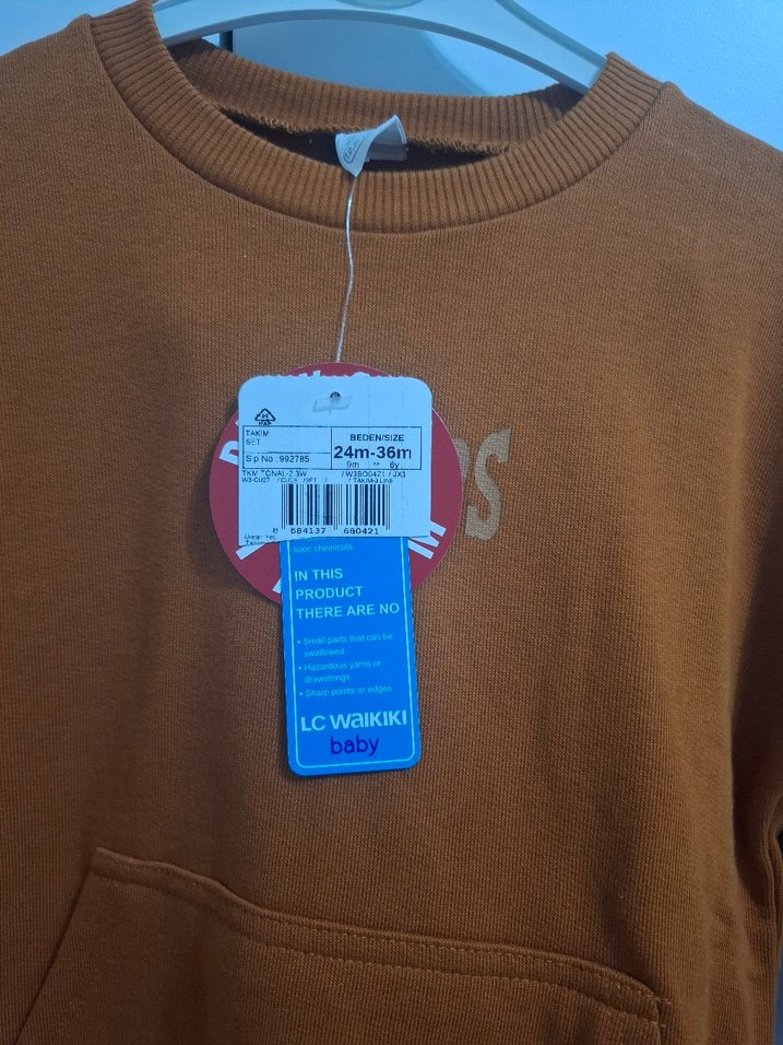 Erkek Çocuk Kahverengi Rahat Eşofman Takımı - Görsel 5