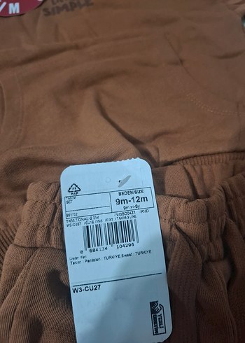 erkek bebek takım 9 12 ay alt üst takım - Görsel 3