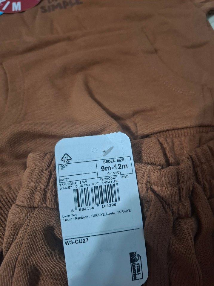 erkek bebek takım 9 12 ay alt üst takım - Görsel 5