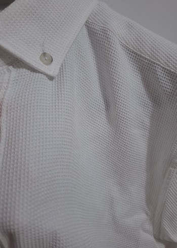 Erkek Beyaz Keten Uzun Kollu Gömlek - Görsel 4