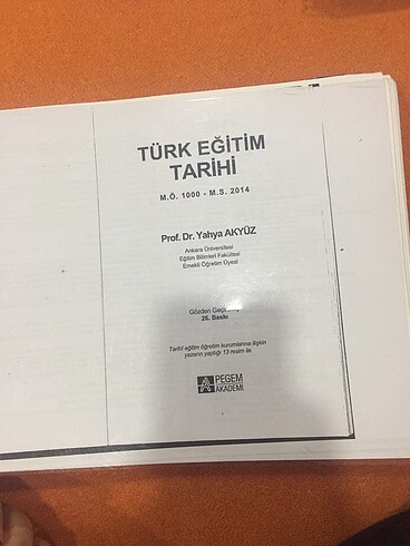 Türk eğitim tarihi kitabı
