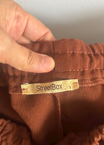 StreetOne Drapeli Kahverengi Kadın Midi Pantolon