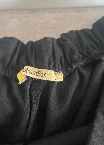 StreetOne Siyah Rahat Kesim Midi Keten Pantolon