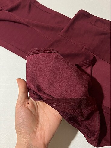 l Beden bordo Renk Pantolon