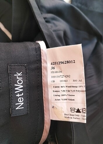 36 Beden network siyah kumaş pantolon