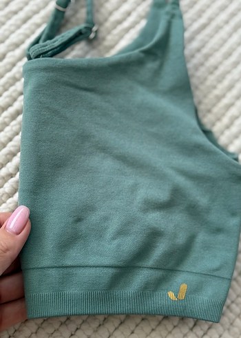 Pastel Yeşil Jerf Spor Bra