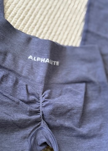 Alphalete Gri Mavi Spor Tayt