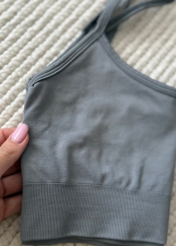 Gri Midi Spor Sütyeni - Görsel 3