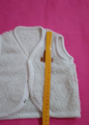 Kız Çocuk Beyaz örme Yelek - Görsel 5