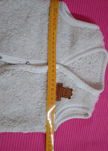 Kız Çocuk Beyaz örme Yelek - Görsel 4