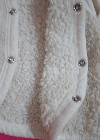 Kız Çocuk Beyaz örme Yelek - Görsel 3