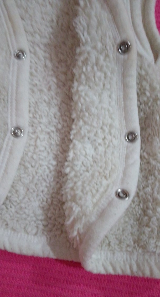 Kız Çocuk Beyaz örme Yelek - Görsel 3