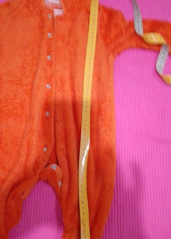 Turuncu Örgü Bebek Tulumu - Görsel 7