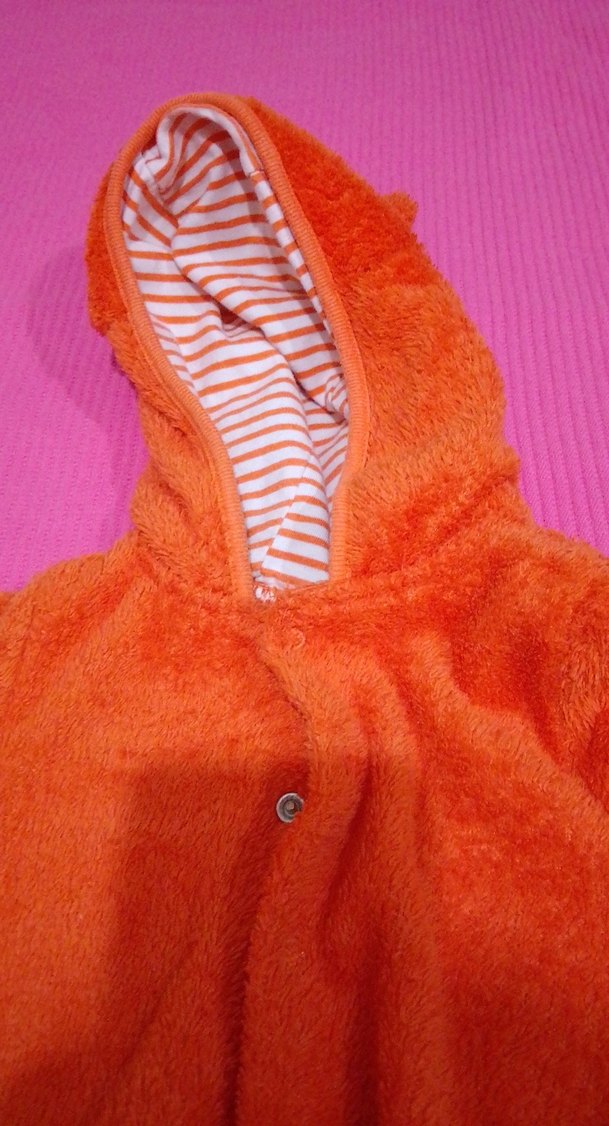 Turuncu Örgü Bebek Tulumu - Görsel 5