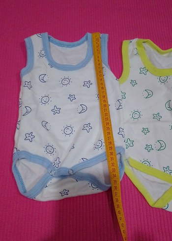 Renkli Baskılı Dantelli Kolsuz Bebek Body - Görsel 5