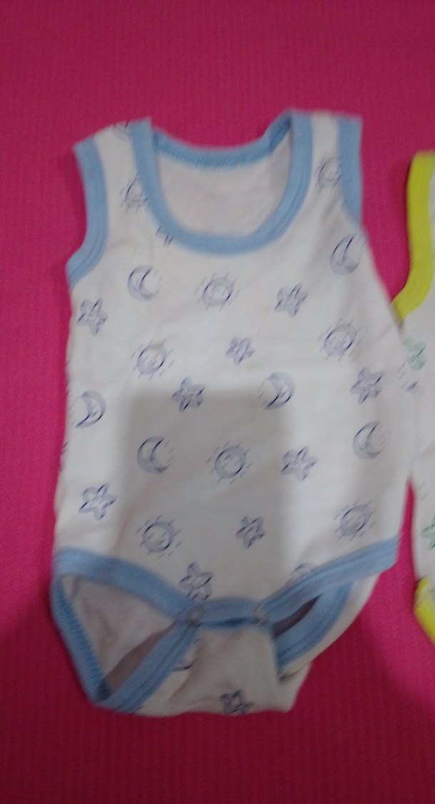 Renkli Baskılı Dantelli Kolsuz Bebek Body - Görsel 3